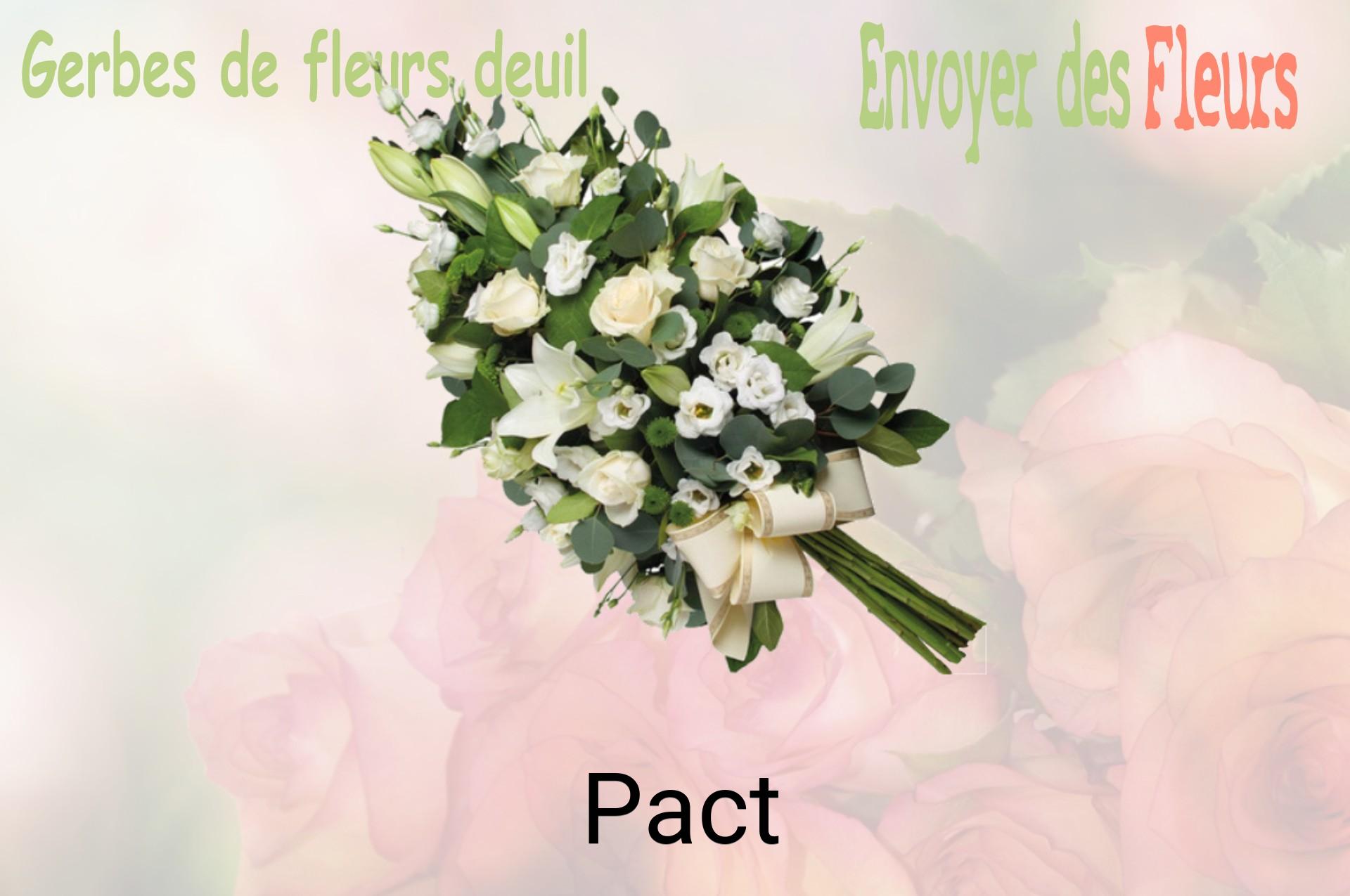 Gerbe de fleurs de deuil livrée à Pact